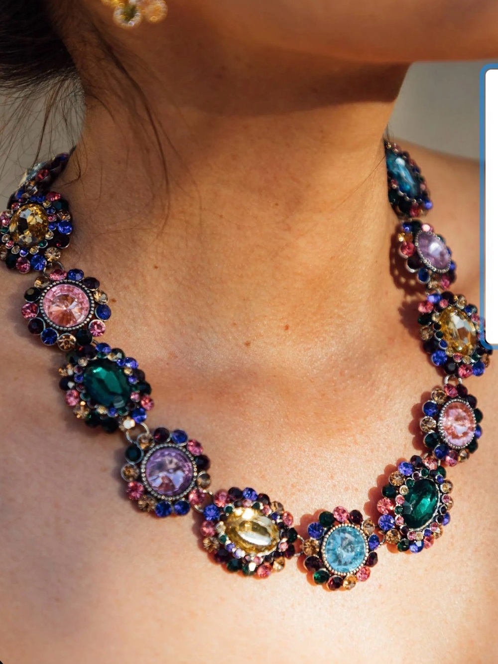 Juliet Necklace Multicolor Crystal Statement Necklace -